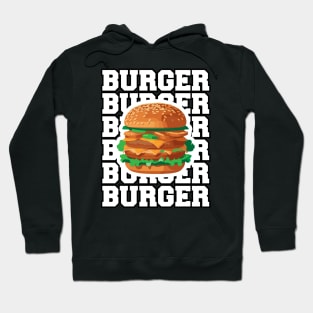 Burger illustration with text Hoodie